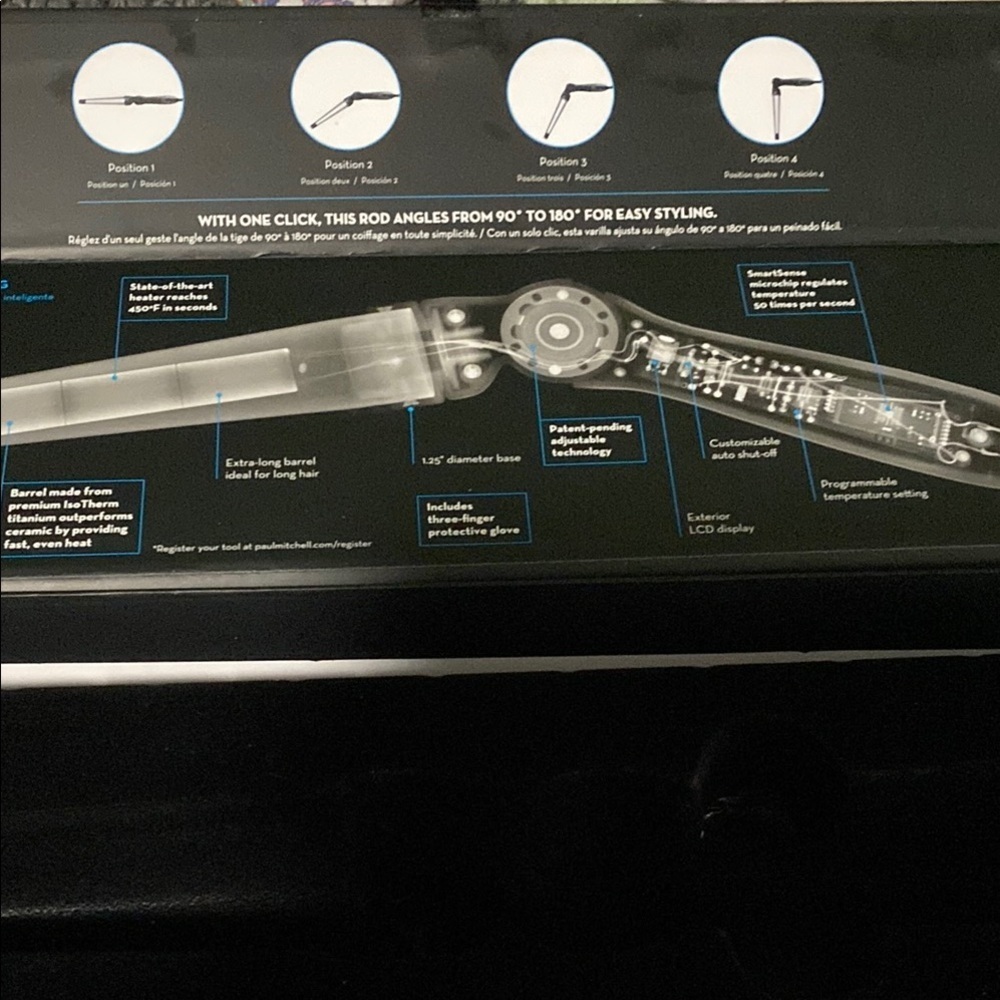 NWT Paul Mitchell Blue Neuro Angle Hair Styling Tool - Picture 8 of 9